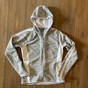 Athleta Grey and White Sweatshirt- Size M